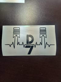 D7 piston heartbeat sticker