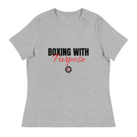 Image 4 of Women's Boxing with Purpose(black logo) Relaxed T-Shirt