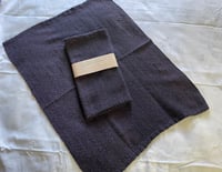 Image 1 of Kitchen Towels, Handwoven 100% cotton, Black/Purple