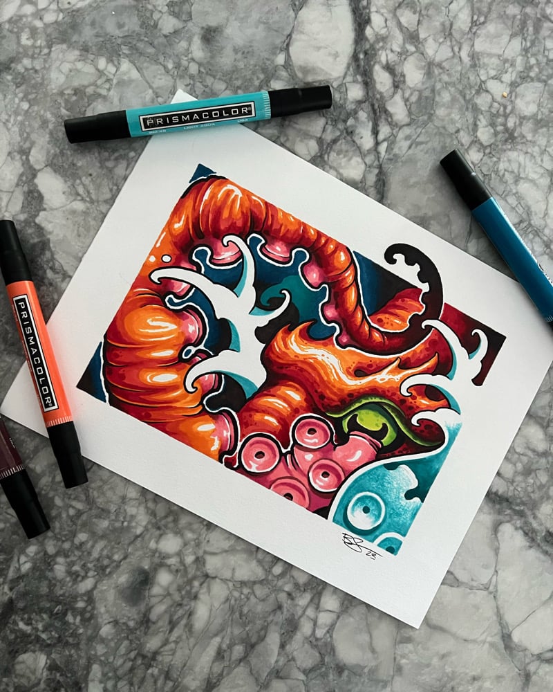 Image of Orginal Octopus Marker Drawing