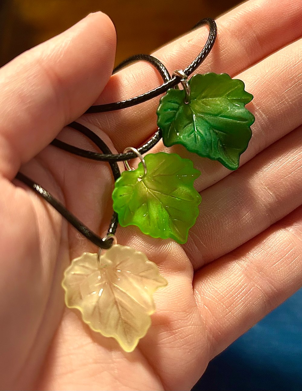 Image of “Signs of Spring” Leaf Necklaces 🌿🍃