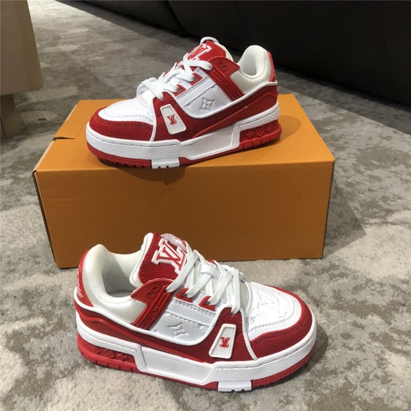 lv sneakers red