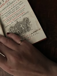 Image 6 of Très belle bague victorienne, plaqué or rose avec perles, fin XIXème siècle! taille 48-49