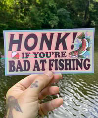 Image 1 of Bad at Fishing Bumper Sticker