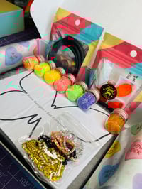 Image 3 of Neon Orange Beading Butterfly Kit 