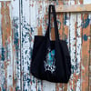 Large organic tote bag black