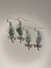 Image 1 of Crystal Dragonfly Earrings