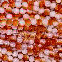 10mm Crackle Clear/Brownish ORANGE