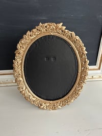 Image 1 of Gold Floral Oval Photo Frame 8 x 10