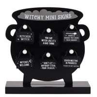 Image 1 of Witchy Hanging MDF Mini Signs ( Small Enough For Your Ghosts To Hold)