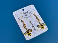 Image 4 of Golden Bumble Bee Earrings