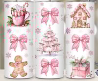 Girly Christmas 20oz subliamtion tumbler