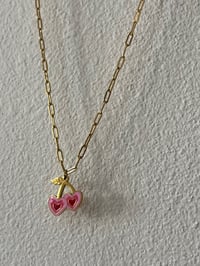Image 5 of Cherry 🍒 Heart 🤍 necklace 