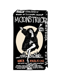 Image 2 of Moonstruck VHS tape drawing