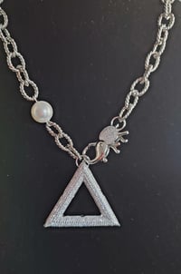 Image 3 of Pyramid Necklace-Silver