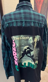 Vintage Green/Black Flannel Shirt The Clash