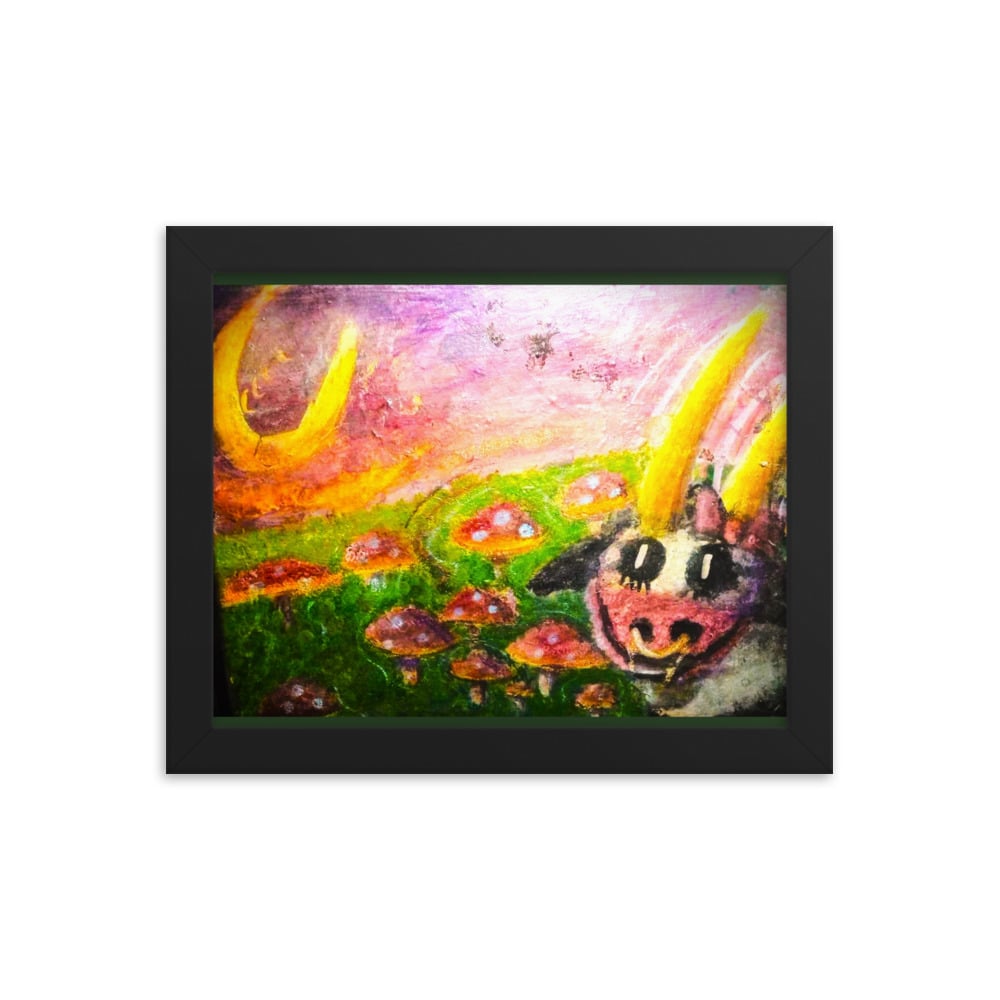 Image of Moo Moo Nightmares Framed poster