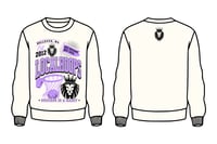 LocalHoops Built Local Crewneck Sweatshirt - Ivory White/Lavender