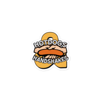 Image 3 of HOT DOGS AND HANDSHAKES STICKER