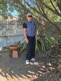 Image 1 of Kylie Jane Tulip tshirt-black and lace 