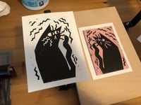 Image 2 of HEY FELIX HOW ARE YOU DOING? block print