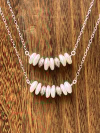 Image 1 of Sterling Saucer & Coin Pearl Necklace