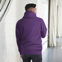 Image 2 of Long Sleeve Hoodie (Adult M/F) - Jack O Lantern Retro Purple Glow