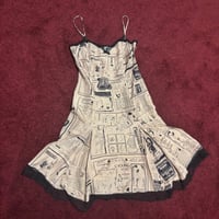 Image 4 of silk moschino pin up newspaper dress