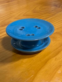 Image 3 of Dark Turquoise glazed Soap Dish