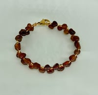 Image 3 of Garnet & Phantasm Quartz Bangle • Protection • Spiritual Growth