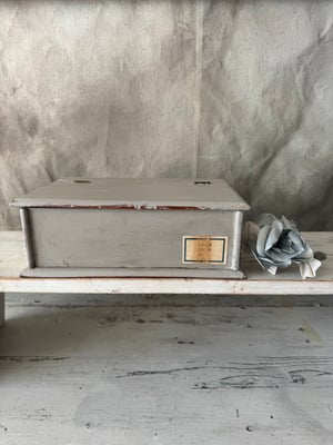 Image of Painted vintage wooden box