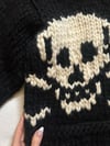 vintage hand knit wool SKULL cowichan sweater