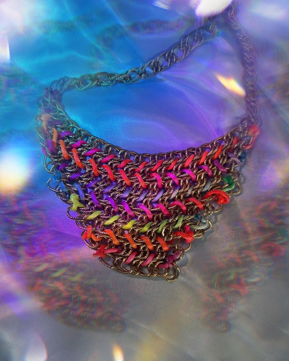 Rainbow 🌈 chain link necklace