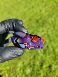 Image 2 of Aqua Orange Plum DragonHead Pendant