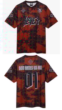 SLAYER god hates us Rock FC FOOTBALL TSHIRT