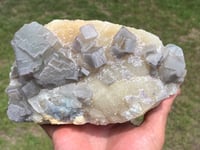 Image 20 of Large QR Code Fluorite On Druzy Quartz Matrix Specimen #2628