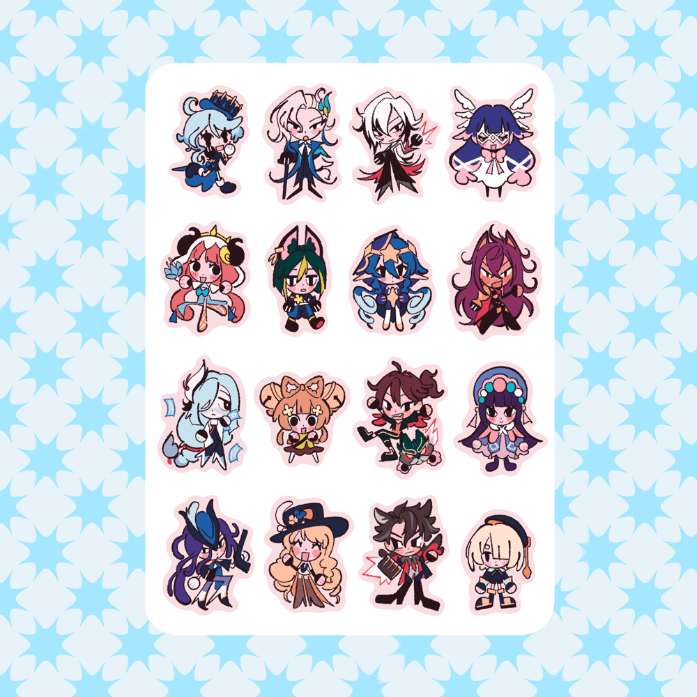 Image of GENSHIN GUMMY STICKER SET