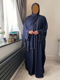 Image 2 of MARWAH - 3 PIECE ABAYA - NAVY