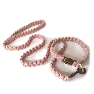 Image of Macramé Dog Collar & Leash