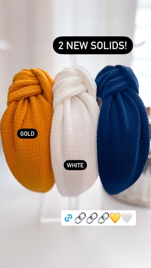 Solid Knot Headbands- 21 colors available