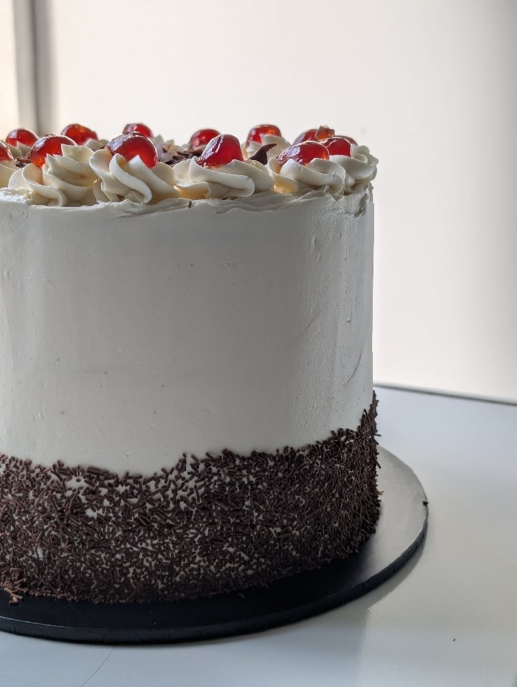 Image of Black Forest celebration cake 8 inch 