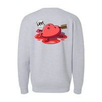 Image 2 of Shot Through The Heart Crewneck (Heather Grey)