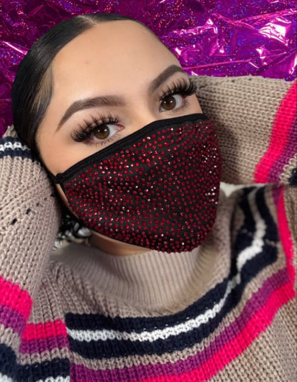 Image of Sparkly Red Mask / Mascara Brillante Roja