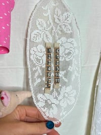 Image 3 of Tape measure earrings Midi Silver