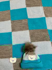 Image 2 of Baby Blanket & Hat Set, Handmade, Acrylic Yarn