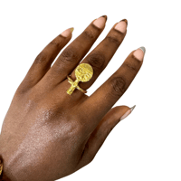 Image 1 of Akuaba // Brass African Mask Rings