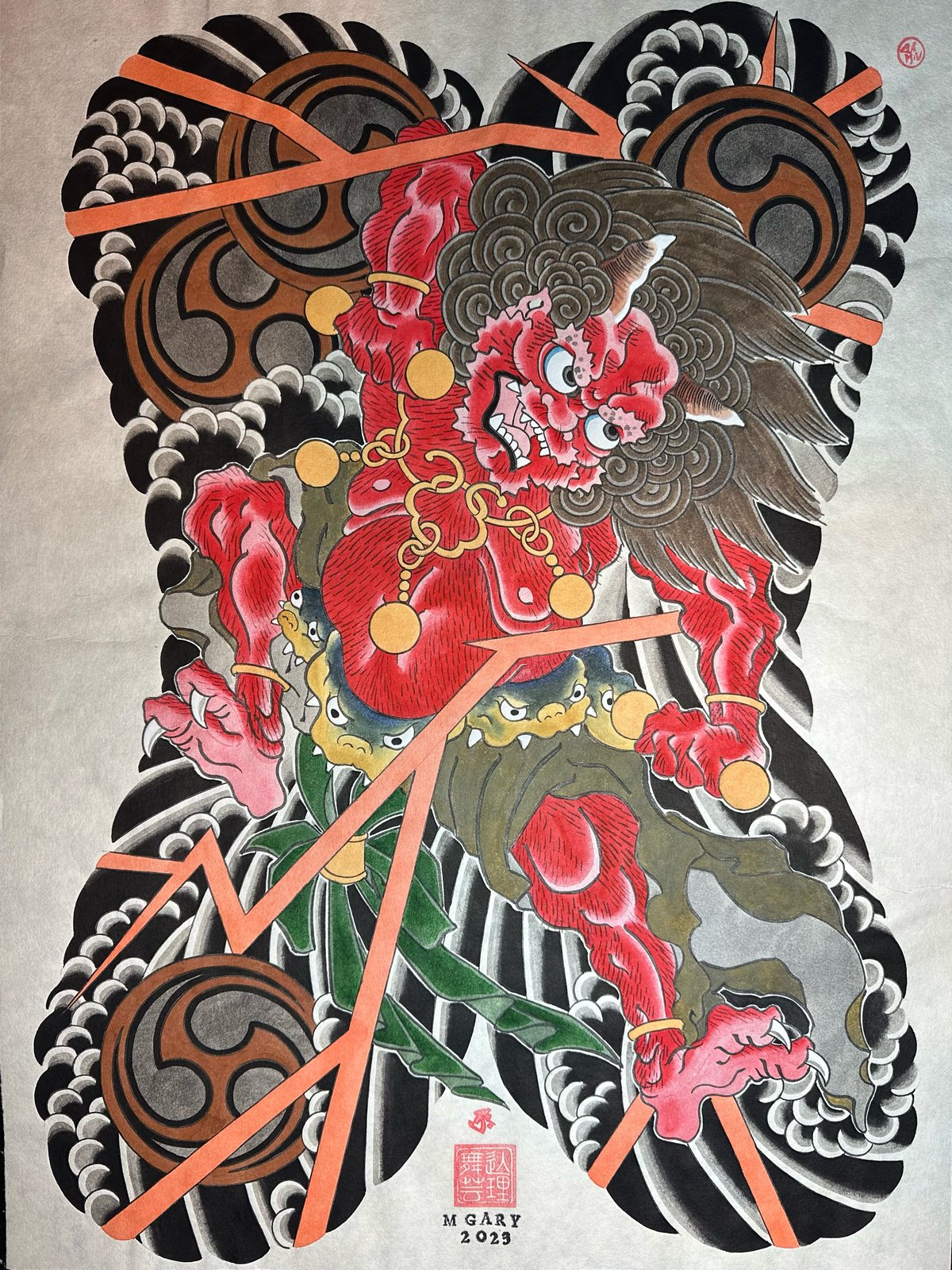 Image of Original Painting Raijin