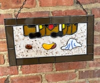 Image 3 of Stained glass "I've got all the friends I need right here" panel