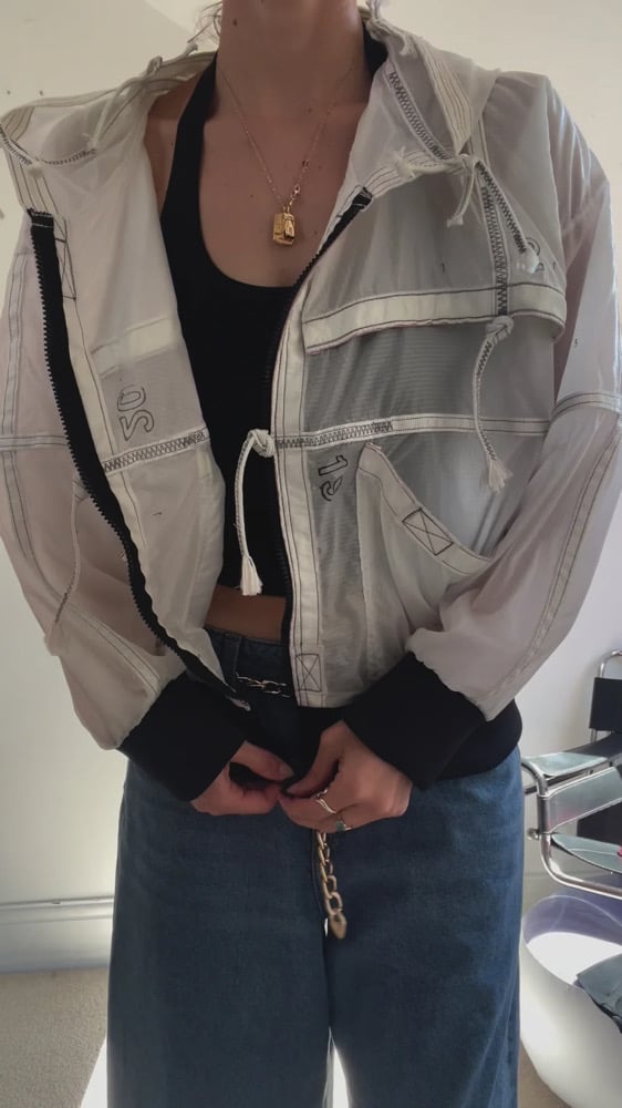 White Parachute Jacket Image 2