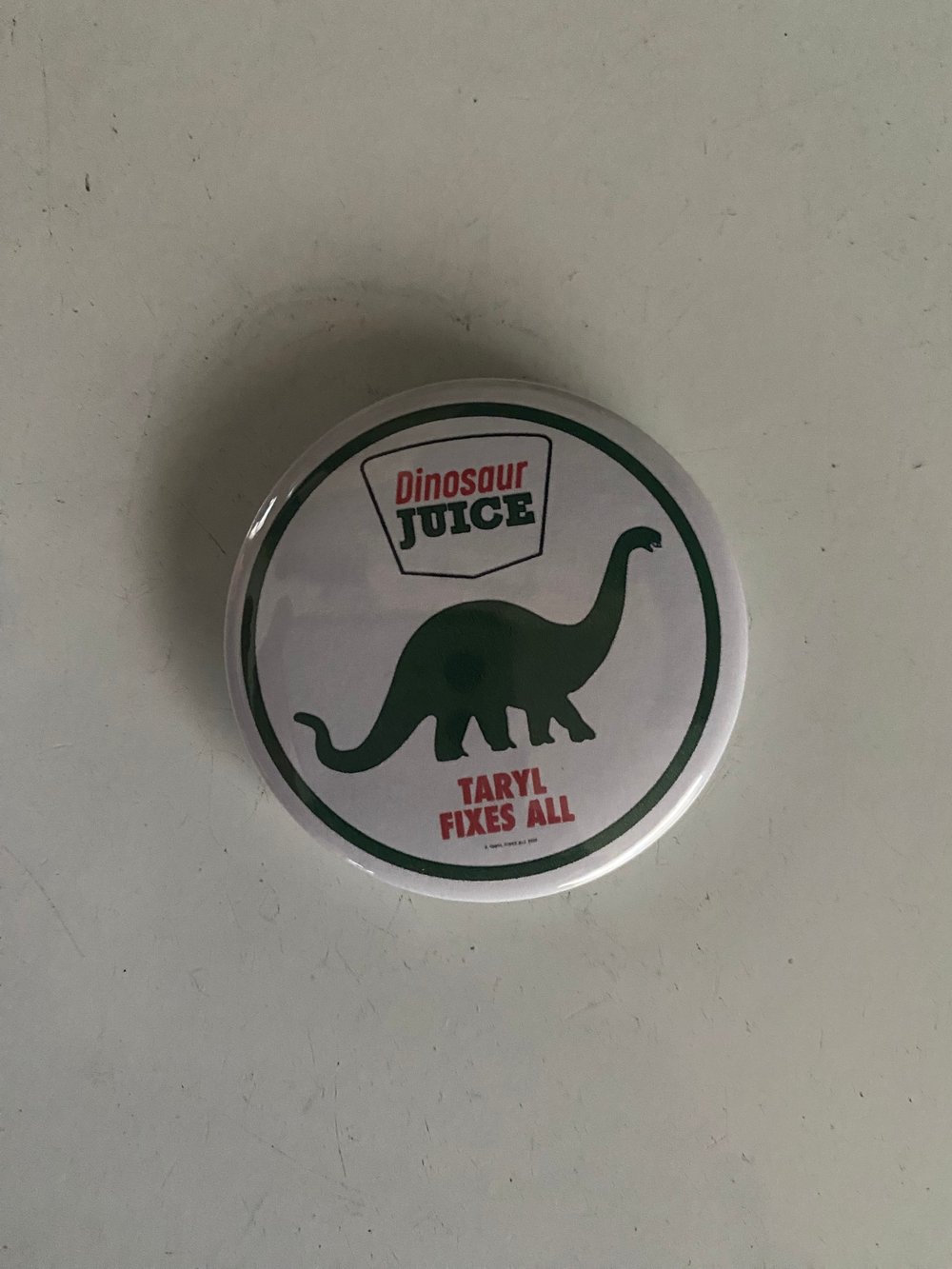 Large 2.25" Dinosaur Juice Button or Bottle Opener Magnet!